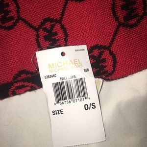 Red and black new Michael Kors scarf